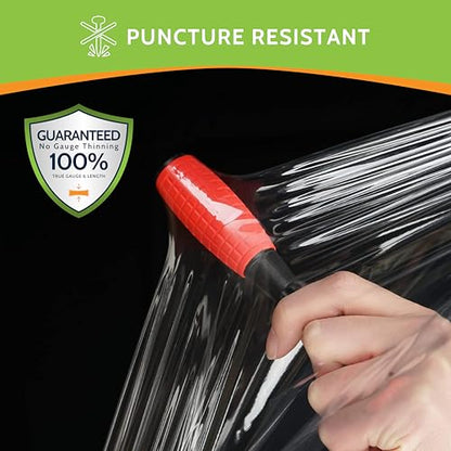 PSBM Cast Hand Plastic Stretch Wrap/Shrink Film 18" x 1500 Ft 65 GA 4 Rolls - size: 18 Inch, style: 65 GA