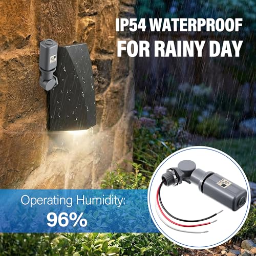 2 Pack Photocell Sensor for Outdoor Light, 120-277VAC Swivel PhotoCell