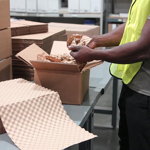 Elementree Paper Bubble Wrap Sheets for Packing, Moving, & Shipping - 84-Carton Pallet (21,000 Sheets) - 12" x 12" - Kraft Bubble Paper - Recyclable Cushioning Wrap - Made in the USA (01913PAL) - size: 12" x 12" x 21000' Kraft