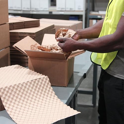 Elementree Paper Bubble Wrap Sheets for Packing, Moving, & Shipping - 84-Carton Pallet (21,000 Sheets) - 12" x 12" - Kraft Bubble Paper - Recyclable Cushioning Wrap - Made in the USA (01913PAL) - size: 12" x 12" x 21000' Kraft
