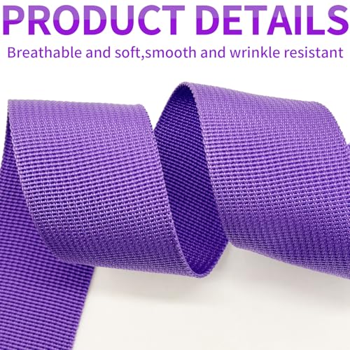 2" Purple Wide Webbing Straps 12yd for Lawn Chair,Bag &Sewing - color: Purple 18