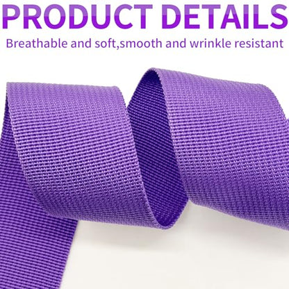 2" Purple Wide Webbing Straps 12yd for Lawn Chair,Bag &Sewing - color: Purple 18