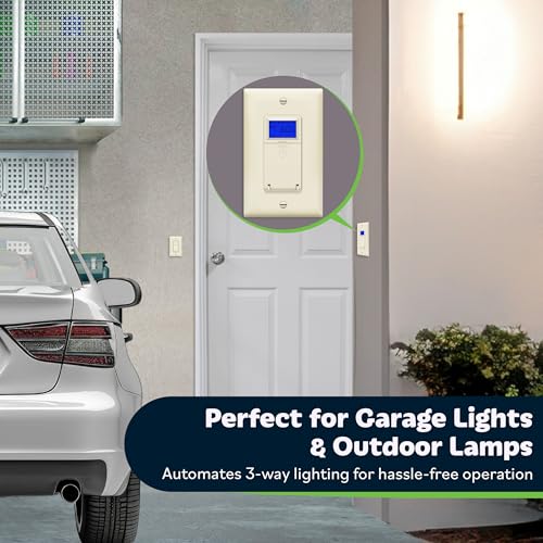 TOPGREENER Neutral Digital Astronomic Timer Switch, Light Almond, UL Listed - color: Light Almond, size: New Version
