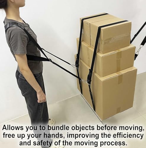 Shoulder Moving Straps With Cargo Tie Down, Move, Lift, Carry, Lashing and Secure for Safe and Efficient Moving of Heavy Objects, Furniture, and Appliances - 2 Person - color: 2 Person Moving Straps