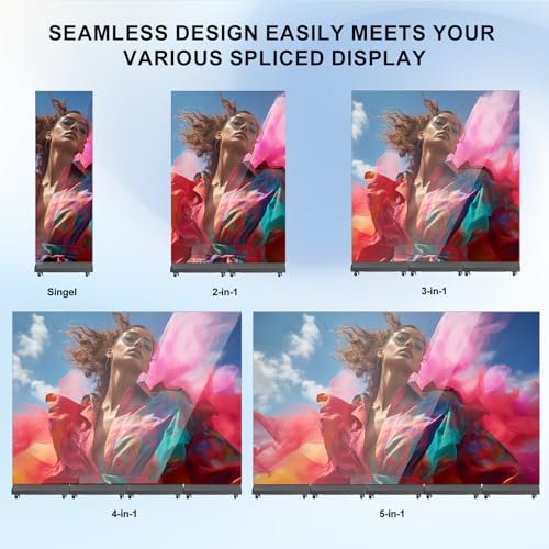 80 Inch LED Digital Signage Display with P1.86, LED Poster Screen Frameless Splicing, Advertising Display GOB LED Screen with Flight Case for Giant Commercial Events & Rentals (Black, 1 Unit) - color: Black, size: 1 Unit
