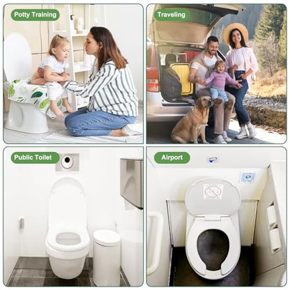 30 Pack Toilet Seat Covers Disposable, Kids, and Adults, Individually Wrapped for Travel, Large Waterproof Potty Covers for Toddlers, Toddler Potty Training for Public Restroom, Airplane, Trip - Leaf - color: Leaf