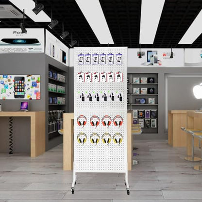 Eastern Tree 30 Packs 4" Metal Pegboard Hooks, Standard Hooks is Fit to Pegboard Display and Pegboard Panels, White - size: 4 Inch