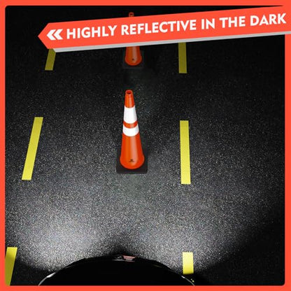 RoadHero Orange Traffic Safety Cones 36 Inch with Weighted Base, 4 Pack - size: 36 INCH