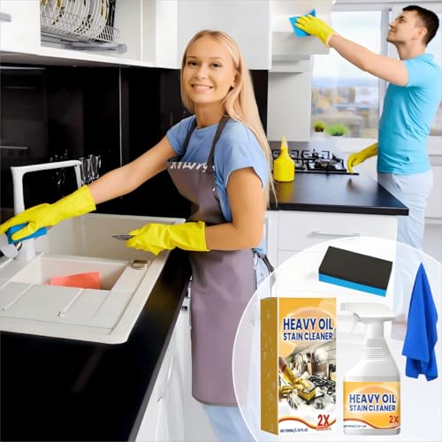 Wanban Kitchen Heavy Oil Cleaner - Heavy Duty Degreaser Cleaner Spray for Stubborn Oil Stains for Kitchen Surfaces All Purpose Cleaning