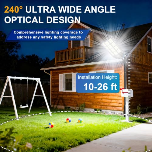 Solar Street Light Outdoor Waterproof Commercial Parking Lot Lights Motion Sensor 10000W LED Floodlight Dusk to Dawn, Outside Solar Lights for Yard Garden Pathway Patio - size: XL-2PCs