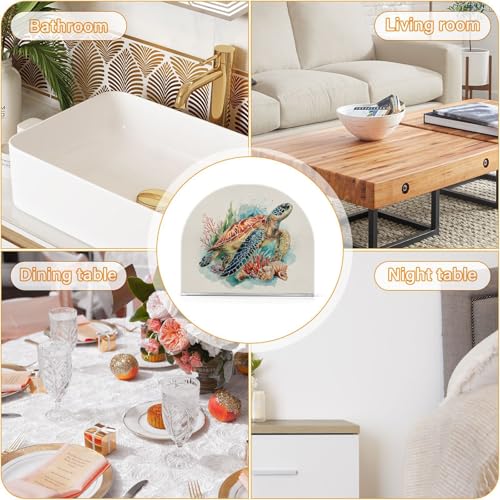 Watecolor Turtle Napkin Holder for Table Acrylic Tissue Dispenser - color: Beautiful Sea Turtle