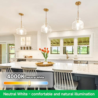 MAXvolador A19 LED Light Bulbs, 100 Watt Equivalent LED Bulb, 1100 Lumens Neutral White 4000K E26 Medium Base, Non-Dimmable 11W LED Bulb 12-Pack - color: Neutral White