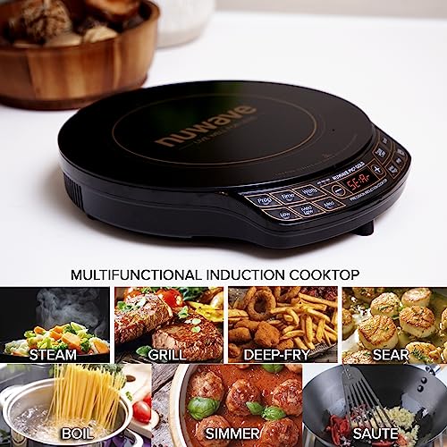 Nuwave Precision Induction Cooktop Gold, 96 Temp Settings 100°F to 575°F