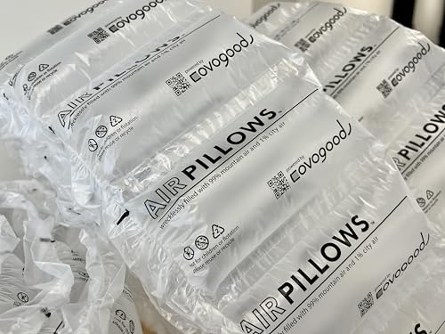 AirPillows™ 150 Count Premium Prefilled Air Pillow Bubbles for Package Shipping | 3 Cu Ft, 22 Gal, 4x8-In Ea | like Packing Peanuts Foam Paper | Strong Nylon Void Fill Cushion Protection by Covogoods