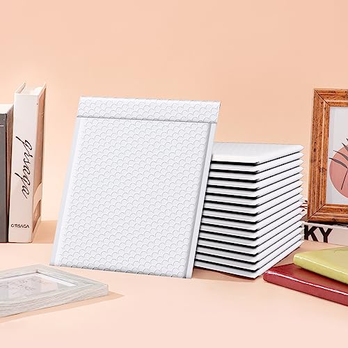 Fuxury Bubble Mailers 8.5x12" 25 Pack Self-Seal Adhesive Padded Envelopes - color: White, size: 8.5x12" 25PC