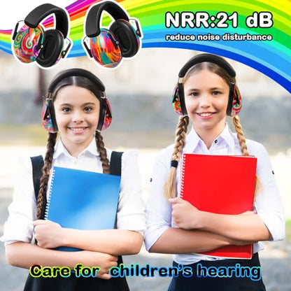 Amylove 12 Pcs Kids Noise Cancelling Headphones Ear Muffs Colorful Style (Pack of 2) - size: Universal Fit (kids & Adults) (Pack of 2), style: Colorful Style