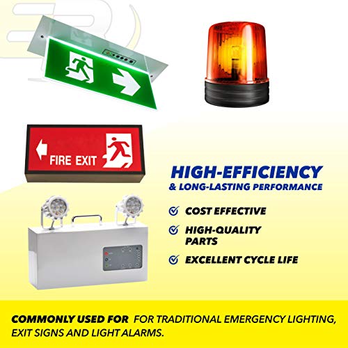 (2-Pack) Emergency/Exit Lighting Battery Fits and Replaces ANIC1056, Light Alarms TETG, T & B 12745