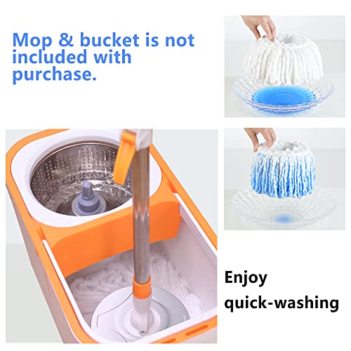 6-Pack Spin Mop Heads Refill Easy Wring Microfiber Replacement - color: Mop Heads