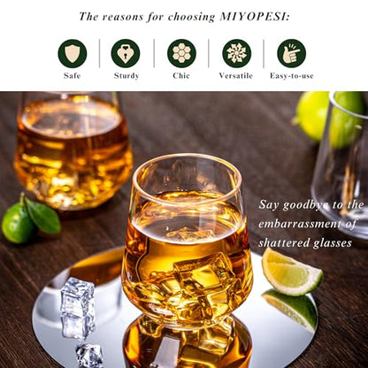 16oz Clear Stemless Wines Cups (Set of 6), Shatter-Proof Acrylic Glasses Drinkware, Reusable Plastic Bar Glasses, BPA-Free, Dishwasher-Safe