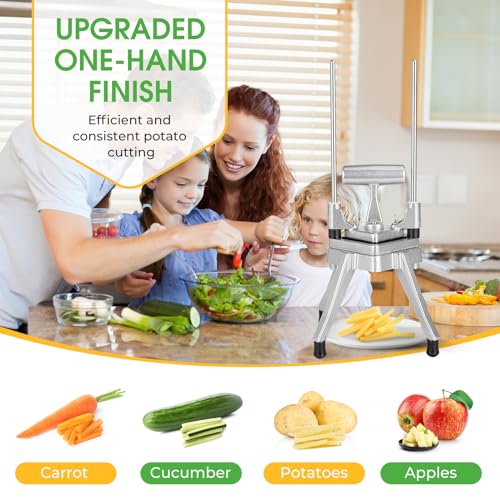 Commercial Vegetable Chopper & French Fry Cutter, 3-Blade Dicer - size: 1/4" & 3/8" & 1/2", style: 3in1 Chopper Dicer