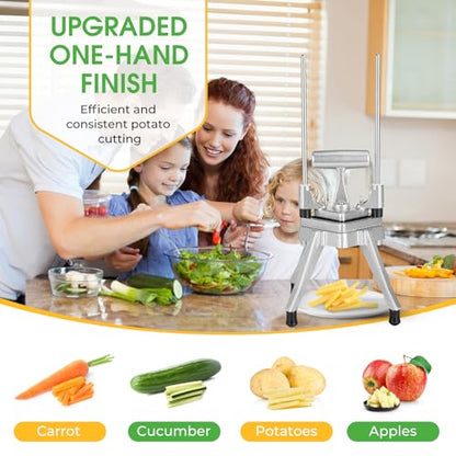 Commercial Vegetable Chopper & French Fry Cutter, 3-Blade Dicer - size: 1/4" & 3/8" & 1/2", style: 3in1 Chopper Dicer