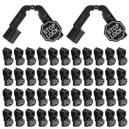 uxcell Pegboard Hook Stop Locks, 5mm Black Display Hook Locks 50Pcs - color: Black, size: 5mm