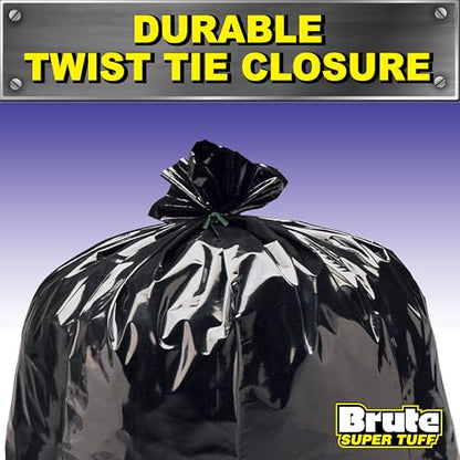 Brute Super Tuff 42 Gallon Contractor Bags, 2.0 Mil, Black, Unscented, 20ct - size: 20 Count (Pack of 1), style: Contractor (42 Gallon)