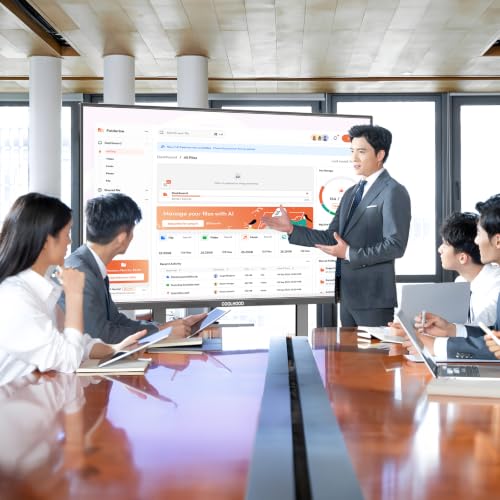 COOLHOOD 65" Smart Board, 4K UHD Touchscreen Interactive Digital Whiteboard Display, Electronic All-in-One Computer for Classroom Office Home Business w/Open App Ecosystem (Board & Wall Mount Only) - size: 65 Inch