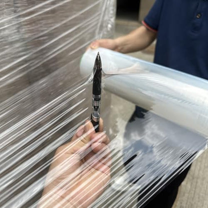 CHUANGSEED Stretch Film 12 in x 1000 ft Moving Wrapping Plastic Shrink Film Strength Stretch 80 Gauge Durable Industrial Strength,Clear,4 Pack - color: Clear, size: 4 PACK