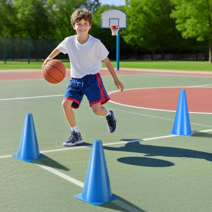 12 Inch Traffic Cones,12pcs Training Sports Cones,Parking Cones - color: blue