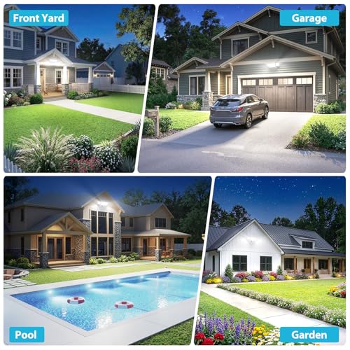 Olafus 180W Motion Sensor Outdoor Lights, 18000LM Ultra-Bright Dusk to Dawn LED Security Flood Light Wired, 6500K Daylight, IP65 Waterproof, for Yard/Garage/Driveway, Black - color: Black