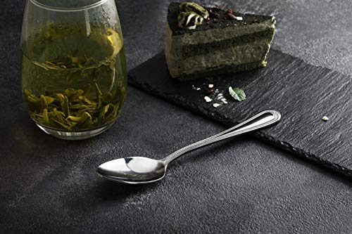 New Star Foodservice Bead Pattern 18/0 Stainless Steel Teaspoon, 6.3-Inch, Set of 12, Commercial Grade - size: Teaspoon (6.3-Inch)