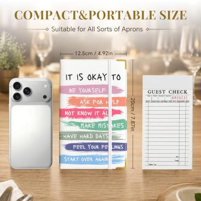 Server Book,7 Pocket Zipper Organizer,Server Books for Waitress - color: It is Okay