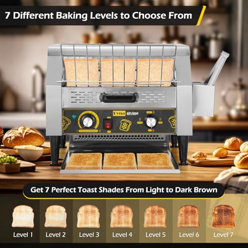 Dyna-Living Commercial Toaster 450 PCS/H Conveyor Toaster for Restaurant