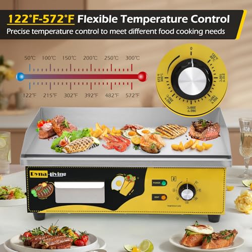 Dyna-Living Commercial Electric Griddle 22'' Stainless Steel Flat Top Grill - color: Stainless Steel