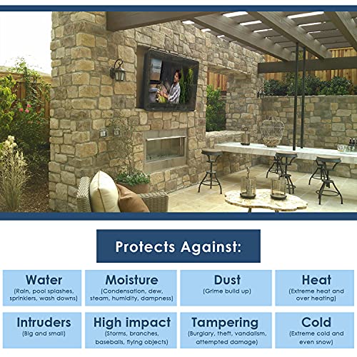 The TV Shield 60-65 Inch Outdoor TV Box with Anti-Glare and Cooling Fans - color: Anti-Glare + Cooling Fan, size: 60-65"