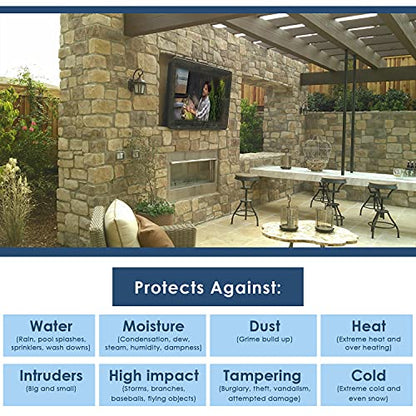 The TV Shield 60-65 Inch Outdoor TV Box with Anti-Glare and Cooling Fans - color: Anti-Glare + Cooling Fan, size: 60-65"