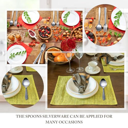 Nuogo 100 Pieces Forks and Spoons Silverware Set Stainless Steel Dinner