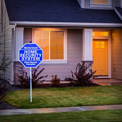 Home Security Signs for Yard, Protected by Home Security System, 10" x 28"