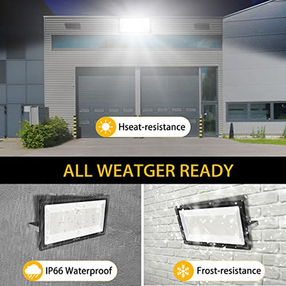 XYCN 800W 2pack LED Flood Lights,3700 watt Equivalent 89500LM Super Bright Outdoor LED Arena Lights 100-277V IP65 Waterproof 5000K Daylight Commercial Lighting for Stadium,Backyard, Parking lot etc - color: 800W 2pack led flood light