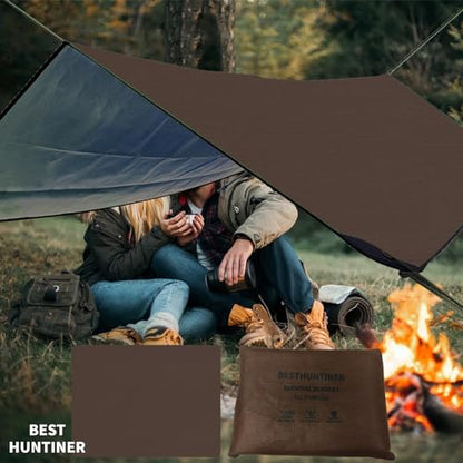 Heavy Duty Survival Blanket -Multifunctional Reflective Tarp Thermal Blanket - 60" x 83" Waterproof Sandproof for Camping Hiking Outdoors Multifunctional Emergency Blanket… - color: Brown