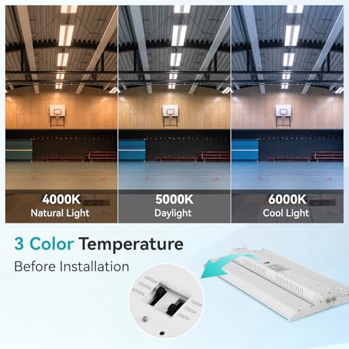 LED Linear High Bay Light 2FT 2 Pack 200W, 30000LM, 0-10V Dimmable