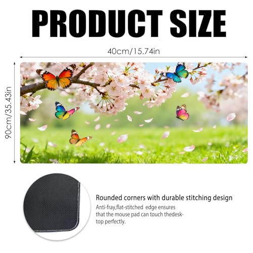 Nuxovilar Large Gaming Mouse Pad Desk Mat, 15.7x35.4 Inches Polyester - color: LU11941