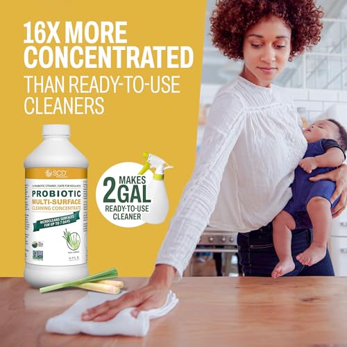 SCD Probiotics Cleaning Concentrate Lemongrass, Probiotic Cleaner – 3 Pack - size: 17 Fl Oz (Pack of 3)