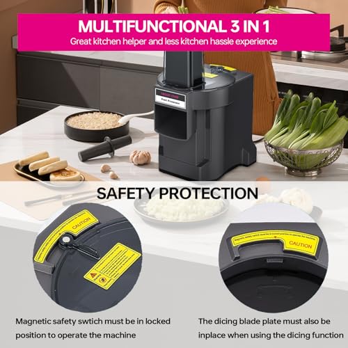 3 in 1 Electric Food Processor Vegetable Dicer Chopper