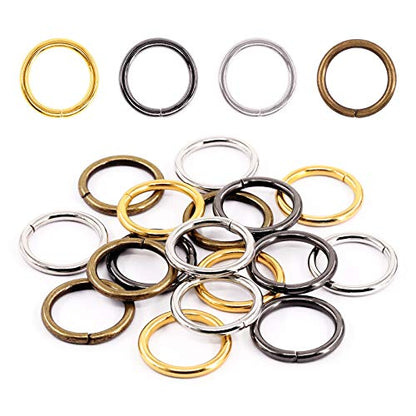 Swpeet 60Pcs Heavy Duty 1 Inch / 25mm Metal O Ring, Webbing Belts Buckle Metal Rings for for Belt Bags DIY Accessories Keychains Belts and Dog Leash - Sliver, Bronze, Gold, Gun-Black (Metal O Ring) - style: Metal O Ring