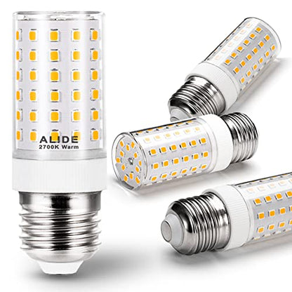 ALIDE E26 100 Watt Equivalent LED Candelabra Corn Bulbs,2700K Warm