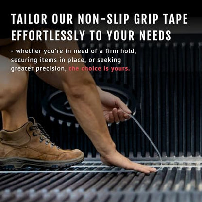 CATTONGUE GRIPS 2" x10' Grip Tape Roll, Non-Abrasive, Waterproof, Black - color: Black, size: 2" x 10'