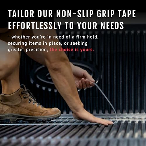 CATTONGUE GRIPS 2" x10' Grip Tape Roll, Non-Abrasive, Waterproof, Clear - color: Clear, size: 2" x 10'