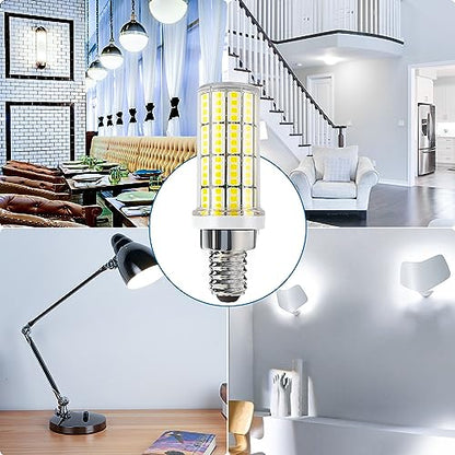 RIUVAO 4 Pack E12 Led Bulb 200w Equivalent Chandelier Light Bulbs Bright E12 LEDs Candelabra Bulb 5000k Daylight White 2500lm Led Light Bulb for Chandeliers, Ceiling Fan, Pendant, Wall sconces - color: Yellow